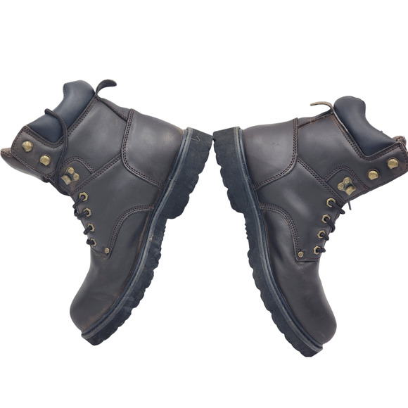 Work Master Boots Mens 9M Leather Workwear Steel Toe Durable Industrial Safety - Picture 6 of 14